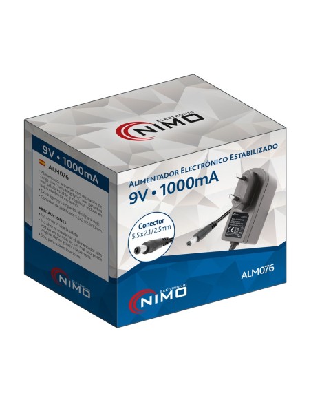 ALIMENTADOR ELECTRONICO UNIVERSAL 9VCC/1,0A ALM076