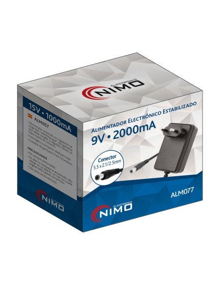 ALIMENTADOR ELECTRONICO UNIVERSAL 9VCC/2,0A ALM077