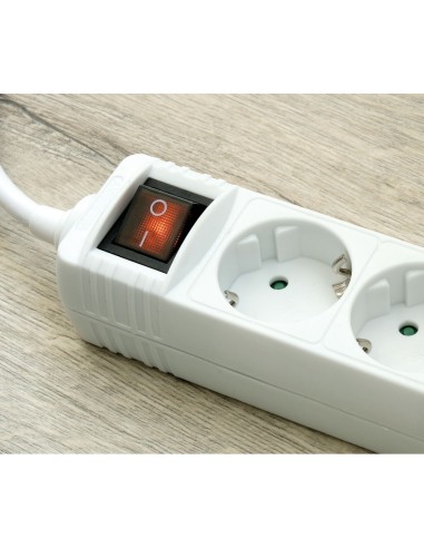 REGLETA DE ALIMENTACION SCHUKO CON INTERRUPTOR 1E:6S MEL104