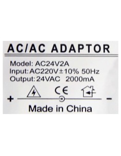 TRANSFORMADOR AC/AC - ENTRADA AC 220 V - SALIDA AC 24 V 2 A - LONGITUD DE CABLES 1 M - 90 (AL) X 65 (AN) X 55 (FO) MM - 773 G 2