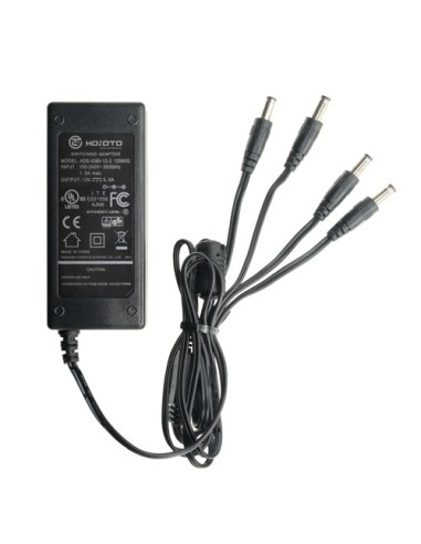 FUENTE DE ALIMENTACIÓN CONMUTADA - SALIDA DC 12 V 5 A - 4 SALIDAS - ESTABILIZADO - 105 (FO) X 33 (AL) X 45 (AN) MM - 320 G