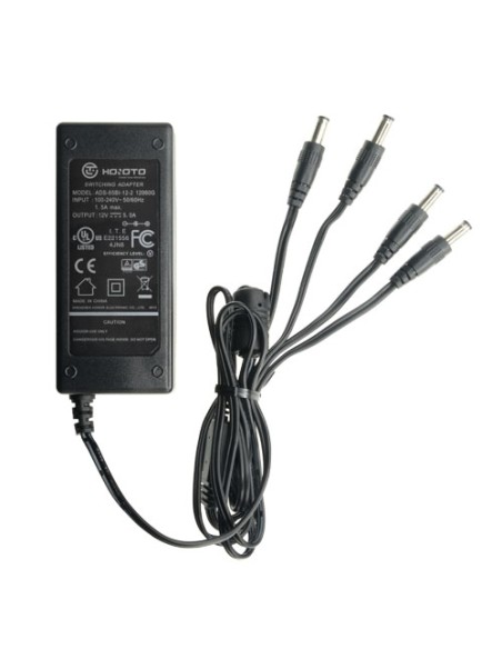 FUENTE DE ALIMENTACIÓN CONMUTADA - SALIDA DC 12 V 5 A - 4 SALIDAS - ESTABILIZADO - 105 (FO) X 33 (AL) X 45 (AN) MM - 320 G