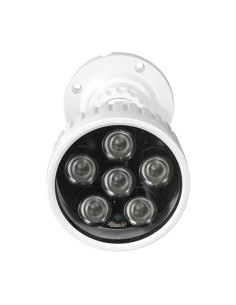 FOCO INFRARROJO DE ALCANCE 100M - ILUMINACIÓN POR LEDS - 850NM, 60° DE APERTURA - 6 LEDS Ø10 - INCLUYE CÉLULA DE FOTOCONTROL - 1 2