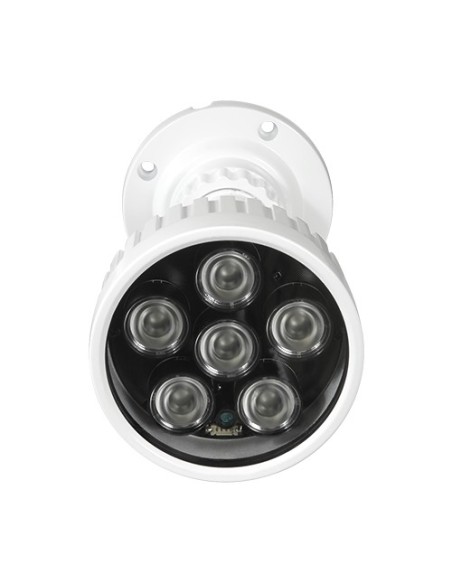 FOCO INFRARROJO DE ALCANCE 100M - ILUMINACIÓN POR LEDS - 850NM, 60° DE APERTURA - 6 LEDS Ø10 - INCLUYE CÉLULA DE FOTOCONTROL - 1