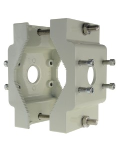 POLE MOUNT BRACKET - DIAMETER RANGE 60~110 MM - MOUNTING HOLES ON BOTH SIDES - VALID FOR EXTERIOR USE - WHITE COLOUR - CABLE PA 2