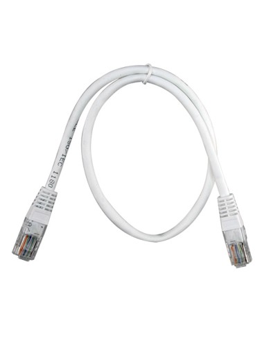 CABLE UTP - ETHERNET - CONECTORES RJ45 - CATEGORÍA 5E - 0.5 M - COLOR BLANCO