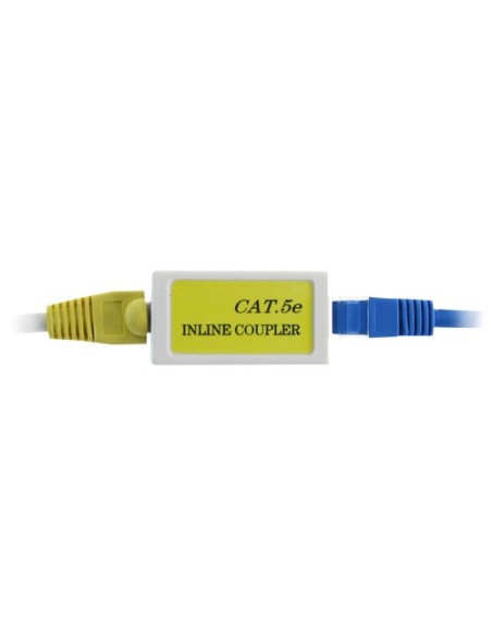 CONECTOR - EMPALME PARA CABLES UTP - CONECTOR ENTRADA RJ45 - CONECTOR SALIDA RJ45 - COMPATIBLE UTP CATEGORÍA 5E - BAJAS PÉRDIDAS
