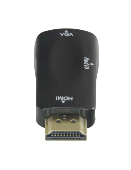 ADAPTADOR DE HDMI A VGA+AUDIO - PASIVO, NO NECESITA ALIMENTACIÓN - CONVIERTE UNA SALIDA DE HDMI EN VGA+AUDIO - RESOLUCIÓN 1080P/