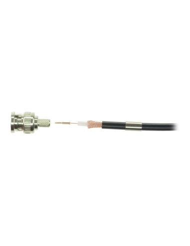 CONECTOR PARA ALTA DEFINICIÓN SAFIRE - BNC PARA CRIMPAR - COMPATIBLE SDI MINI RG59 - 25 MM (FO) - 10 MM (AN) - 5 G