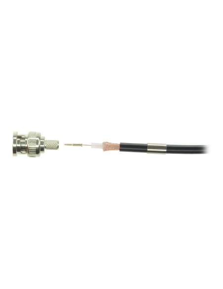 CONECTOR PARA ALTA DEFINICIÓN SAFIRE - BNC PARA CRIMPAR - COMPATIBLE SDI MINI RG59 - 25 MM (FO) - 10 MM (AN) - 5 G