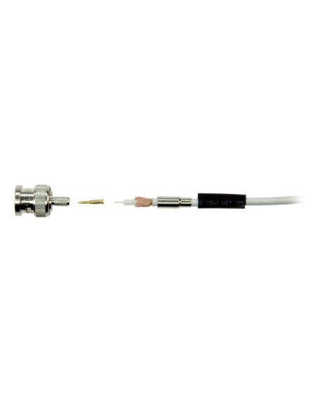 CONNECTEUR SAFIRE - BNC A SERTIR - COMPATIBLE AVEC MICROCOAXIAL - 25 MM (PR) - 10 MM (L) - 5 G