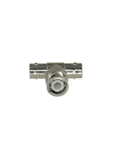 CONECTOR SAFIRE DERIVADOR TIPO &QUOT;T&QUOT; - BNC MACHO - 2 BNC HEMBRA - 30 MM (FO) - 10 MM (AN) - 10 G