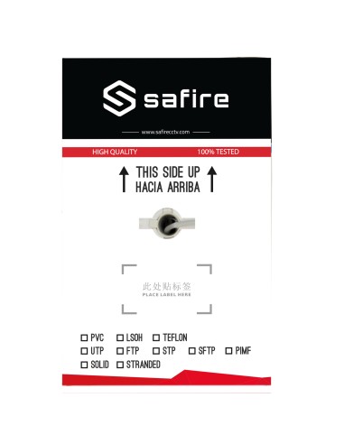 SAFIRE UTP CABLE - CATEGORY 6 - BOBBIN OF 305 METERS - DIAMETER 5.5 MM - COMPATIBLE WITH BALUNS - OFC CONDUCTOR, PURITY 99.9% C