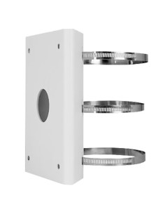 SOPORTE DE MÁSTILES - PARA CÁMARAS UNIVIEW PTZ - APTO PARA USO EN EXTERIOR - COLOR BLANCO - PASADOR DE CABLES - 215 MM (AL) X 17 2