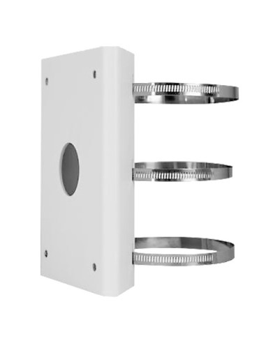 SOPORTE DE MÁSTILES - PARA CÁMARAS UNIVIEW PTZ - APTO PARA USO EN EXTERIOR - COLOR BLANCO - PASADOR DE CABLES - 215 MM (AL) X 17