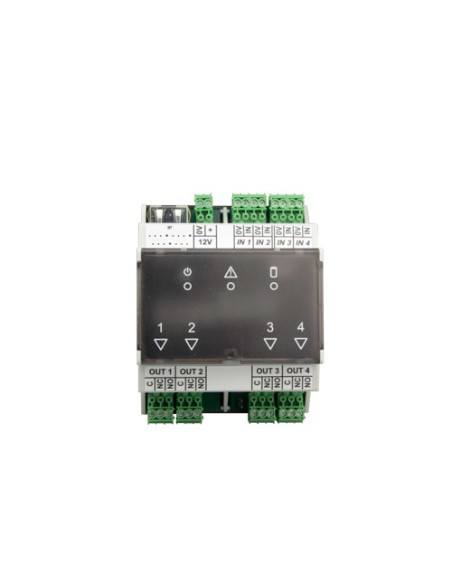 XTRALIS-MODULO ETHERNET POE I/O MASTER - 4 ENTRADAS SUPERVISADAS - 4 SALIDAS DE RELE - 3 INDICADORES LED - MONTAJE CARRIL DIN -