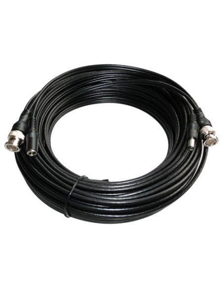CABLE COMBINADO RG59 + DC - CONECTOR BNC - 30 METROS - VÍDEO - ALIMENTACIÓN - BAJAS PÉRDIDAS