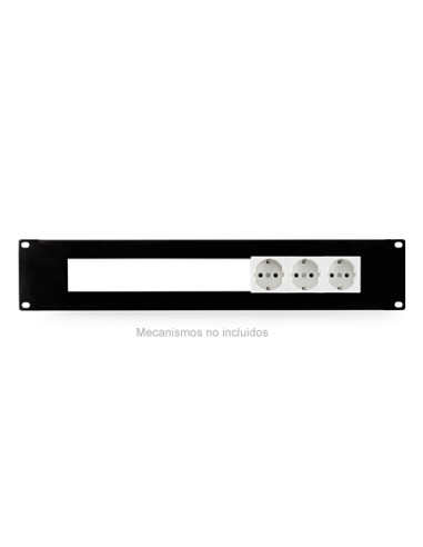 PANEL PARA RACK 19'' 2 U PARA INSTALAR 8 PANELES DE CONEXIÓN FONESTAR FRP-33M