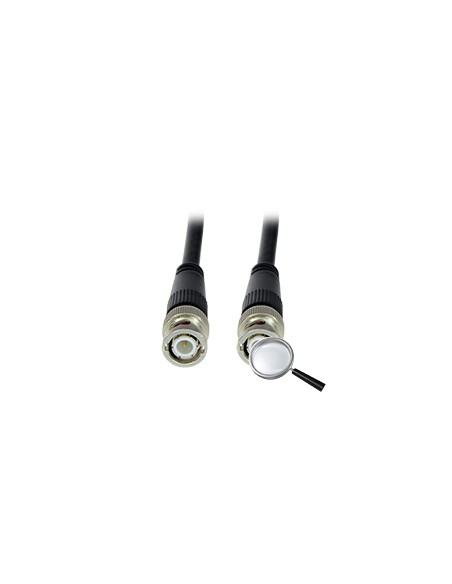 CABLE COAXIAL PREPARADO - BNC MACHO A BNC MACHO - COAXIAL RG59 - LONGITUD 1 M - PARA CONEXIÓN DE BALUN HEMBRA A DVR - CONSTRUCCI