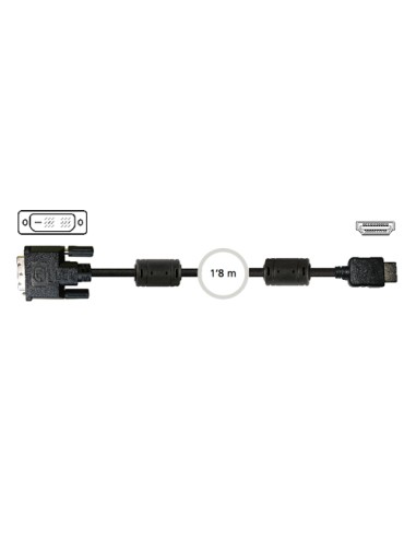 CABLE DVI-D 19 PINES MACHO A HDMI MACHO FONESTAR 7909