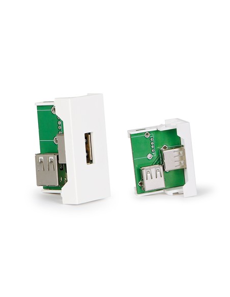 PANNELLO DI CONNESSIONE 1/2 USB A FEMMINA A 90° FONESTAR LIGNUM-12SUB