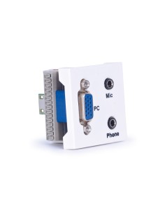 WEIBLICHES VGA-D15-VERBINDUNGSPANEL FONESTAR LIGNUM-12SUB