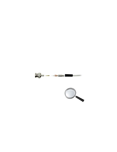 CONECTOR SAFIRE - BNC PARA CRAVAR - COMPATÍVEL COM MICROCOAXIAL - 25 MM (FO) - 10 MM (AN) - 5 G