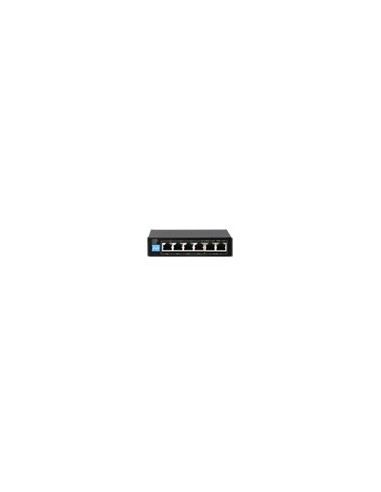 SWITCH POE - 4 PUERTOS POE + 2 UPLINK RJ45 - VELOCIDAD HASTA 100 MBPS EN TODOS LOS PUERTOS - HASTA 60W EN TOTAL PARA TODOS LOS P