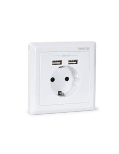 2 PANNELLO DI CONNESSIONE USB E PRESA FONESTAR LIGNUM-12SUB