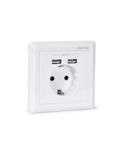 2-X USB-ANSCHLUSS UND BUCHSE FONESTAR LIGNUM-12SUB