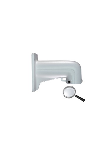 WALL BRACKET - FOR DOME CAMERAS - VALID FOR EXTERIOR USE - WHITE COLOUR - COMPATIBLE WITH HIWATCH HIKVISION - CABLE PASS