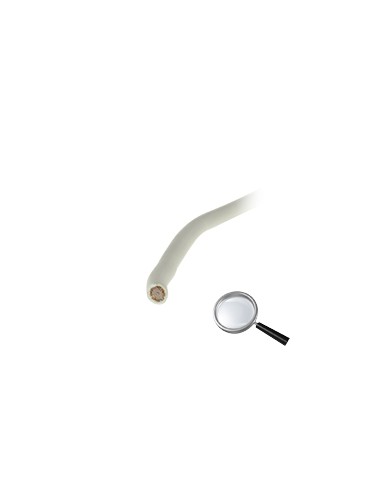 CABLE COAXIAL MICRO RG59 - VÍDEO - ROLLO DE 100 METROS - CUBIERTA COLOR BLANCO - DIÁMETRO EXTERIOR 3.5 MM - BAJAS PÉRDIDAS