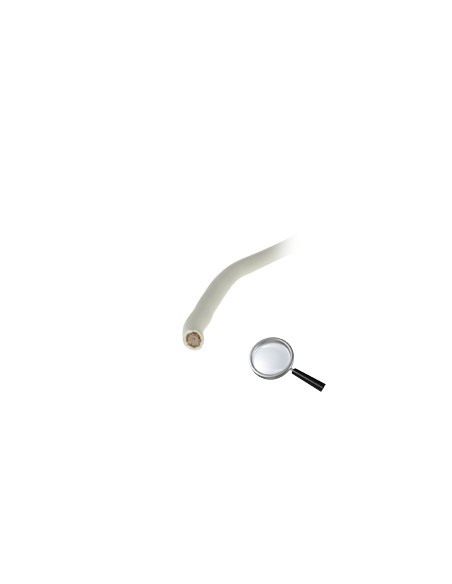 CABLE COAXIAL MICRO RG59 - VÍDEO - ROLLO DE 100 METROS - CUBIERTA COLOR BLANCO - DIÁMETRO EXTERIOR 3.5 MM - BAJAS PÉRDIDAS