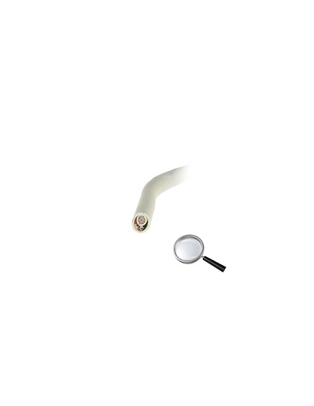 CABLE COMBINADO - MICRO RG59 + ALIMENTACIÓN - ROLLO DE 300 METROS - CUBIERTA COLOR BLANCO - DIÁMETRO EXTERIOR 6.8 MM - BAJAS PÉR