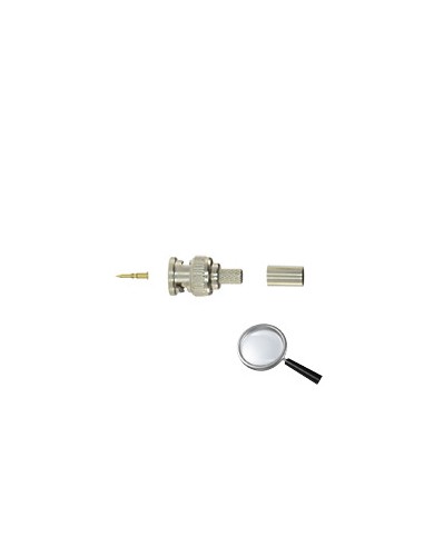 CONECTOR - BNC PARA CRIMPAR - COMPATIBLE CON RG59 - 25 MM (FO) - 10 MM (AN) - 5 G
