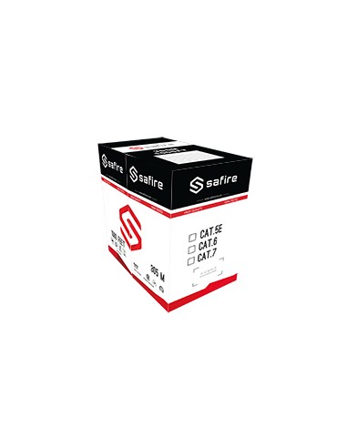 CABLE UTP SAFIRE - CATEGORÍA 6 - ROLLO DE 305 METROS - DIÁMETRO 5.5 MM - COMPATIBLE CON BALUNS - CONDUCTOR OFC, PUREZA 99.9% COB