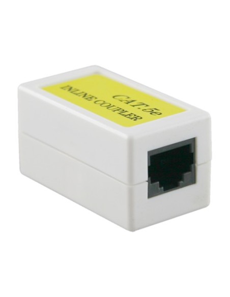 CONECTOR - EMPALME PARA CABLES UTP - CONECTOR ENTRADA RJ45 - CONECTOR SALIDA RJ45 - COMPATIBLE UTP CATEGORÍA 5E - BAJAS PÉRDIDAS