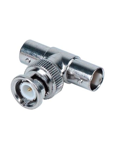 CONECTOR SAFIRE DERIVADOR TIPO &QUOT;T&QUOT; - BNC MACHO - 2 BNC HEMBRA - 30 MM (FO) - 10 MM (AN) - 10 G