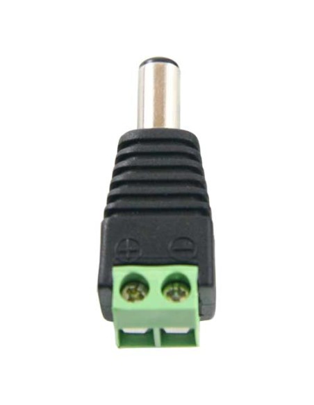 SAFIRE - CONECTOR DC MACHO - SALIDA +/ DE 2 TERMINALES - 38 MM (FO) - 13 MM (AN) - 5 G