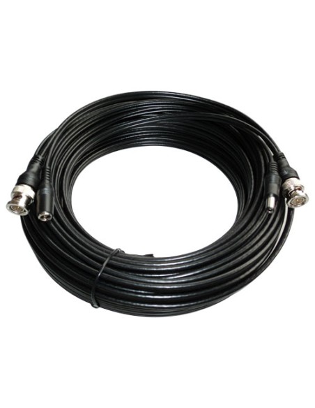 CABLE COMBINADO RG59 + DC - CONECTOR BNC - 30 METROS - VÍDEO - ALIMENTACIÓN - BAJAS PÉRDIDAS