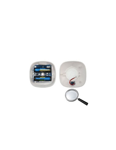 DETECTOR PIR PARA TECHO - INALÁMBRICO - ANTENA INTERNA - INDICADOR LED DE BAJA BATERIA - DETECCIÓN 360º, SIN ÁNGULOS MUERTOS - A