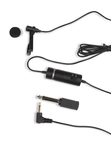 MICROPHONE À CONDENSATEUR ET ADAPTATEUR DENTRÉE POUR MICROPHONE DYNAMIQUE FONESTAR 020-ZM-ZM