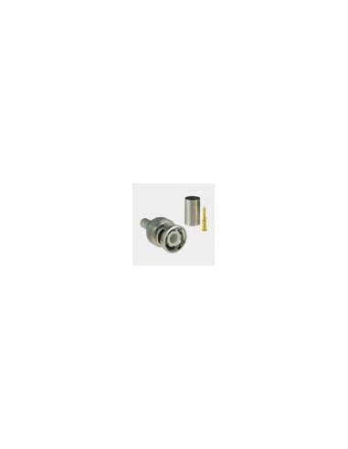 CONECTOR SAFIRE - BNC PARA CRAVAR - COMPATÍVEL COM MICROCOAXIAL - 25 MM (FO) - 10 MM (AN) - 5 G