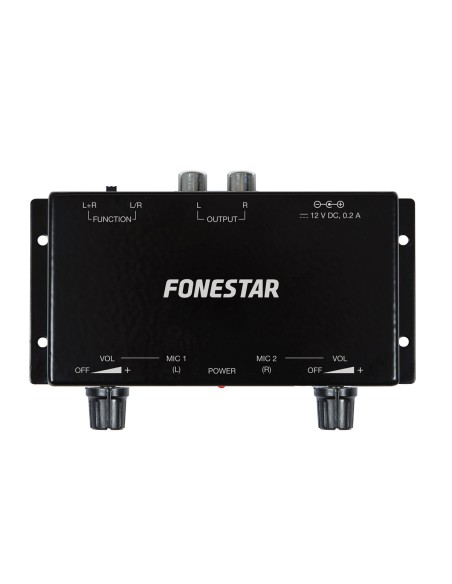 MICROFONO AL PREAMPLIFICATORE AUSILIARIO. FONESTAR LIGNUM-12SUB