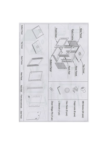 ARMARIO RACK PARA PARED - HASTA 4U RACK DE 19&QUOT; - HASTA 60 KG DE CARGA - CON VENTILACIÓN Y PASACABLES - VENTILADOR INCLUIDO