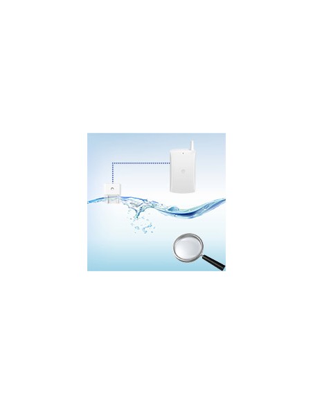 DETECTOR DE INUNDACIÓN - INALÁMBRICO - ANTENA EXTERNA - INDICADOR LED DE BAJA BATERIA - SONDA CABLEADA INDEPENDIENTE - ALIMENTAC