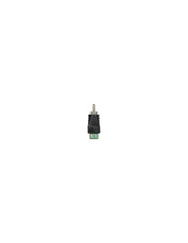 CONECTOR SAFIRE - RCA MACHO - SALIDA +/ DE 2 TERMINALES - 36 MM (FO) - 13 MM (AN) - 5 G