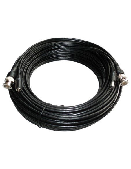 CABLE COMBINADO RG59 + DC - CONECTOR BNC - 40 METROS - VÍDEO - ALIMENTACIÓN - BAJAS PÉRDIDAS