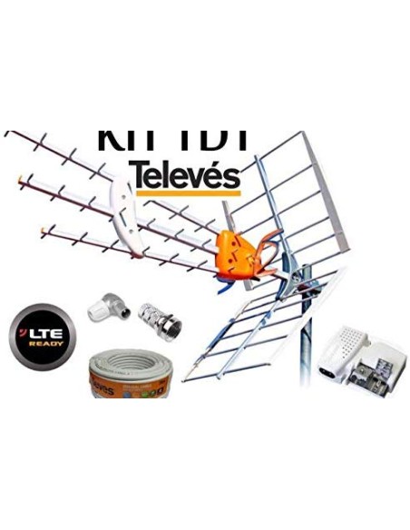 KIT ANTENA TELEVES LTE2 700MH +20MT CABL
