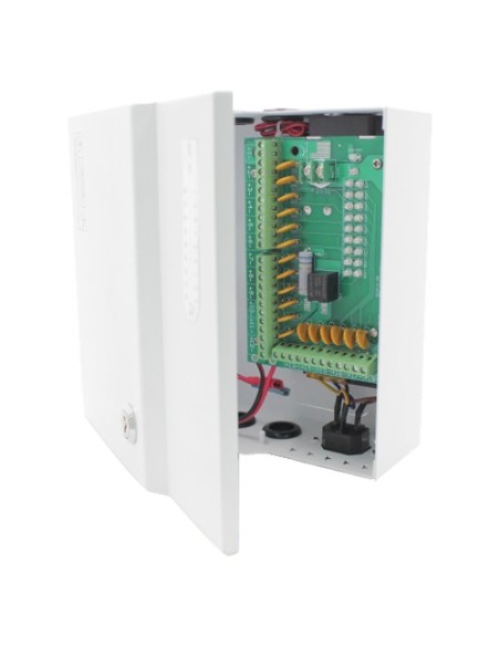 CAJA DE DISTRIBUCIÓN DE ALIMENTACIÓN - 1 ENTRADA AC 110 V ~ 220 V - 18 SALIDAS POR PAR DE COBRE - PROTECCIÓN POR FUSIBLE PTC REA